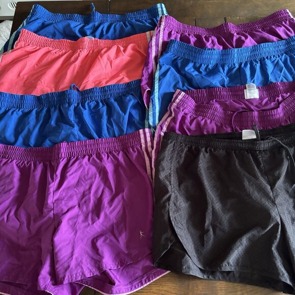 Danskin Now Pants - Lot of 8 Danskin Now Athletic Shorts Women’s L (12-14) Drawstring Lined Workout